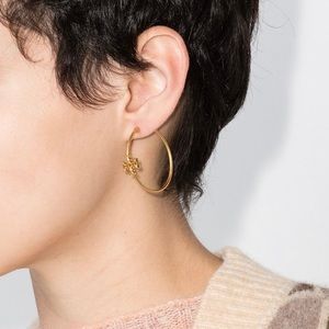 Tory Burch Medium Gold Hoop Earrings